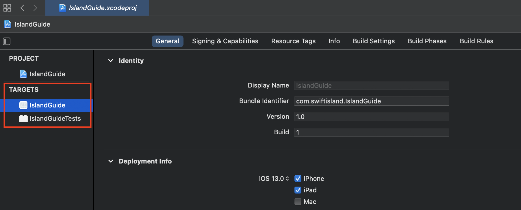 Targets in Xcode projects
